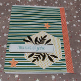 Green Striped with Gold Foil Leaves