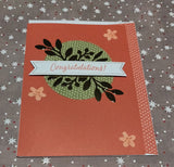 Orange Floral with Gold Foil Accents