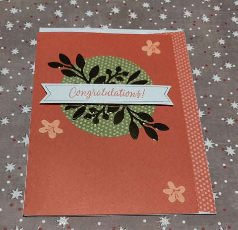 Orange Floral with Gold Foil Accents