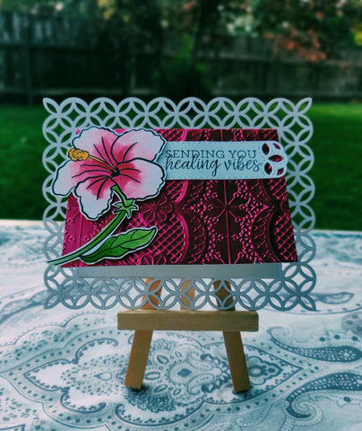 Pink Embossed Get Well