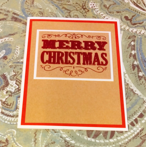 Red Foil Christmas Card